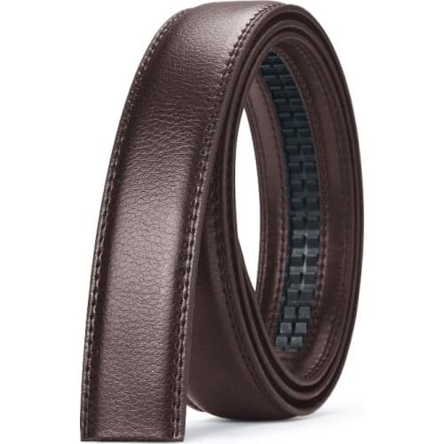 New Male Automatic Buckle Belts Real Leather Belt Brand Men High Quality Male Genuine Strap Jeans Belt Mens Belts Luxury 3.1cm