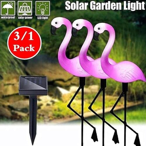 1/3pcs Flamingo Garden Decorative Solar lights Outdoor Fence Light Courtyard Garden Solar Led Lamp Deco Solar Light