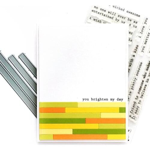 Skinny Label Strips Metal Cutting Dies for DIY Scrapbooking Embossing Album Paper Cards Making Crafts Supplies 2019 New Dies