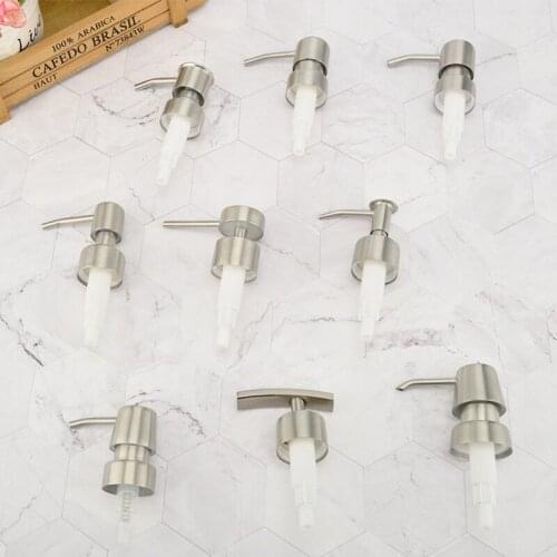 WCIC Kitchen Bathroom Accessories Stainless Steel Liquid Pump Head, Shampoo Soap Liquid Replaceable Pump Head