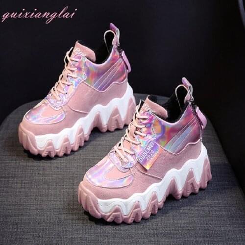 Daddy shoes women 2020 new wild thick bottom increased 10cm plus velvet warm non-slip vulcanized sports shoes women