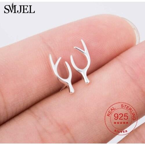 925 Sterling Silver Animal Anter Stud Earrings for Women Christmas Gift Real Sterling Silver Jewelry Snowflake Earrings Kids Gif