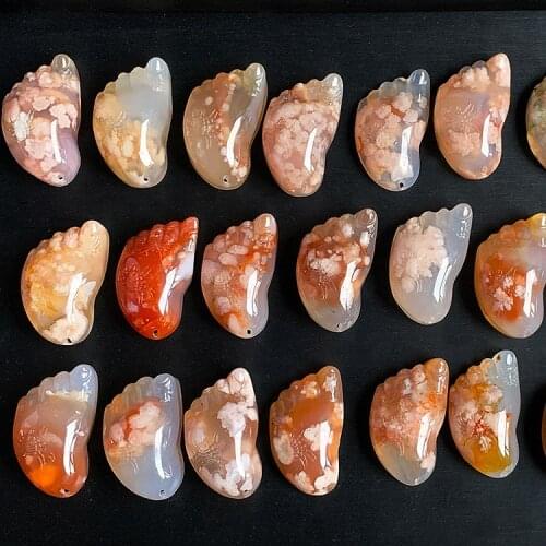 Natural cherry blossoms agate pendant foot jade pendants brand women necklaces jadeite jade jewelry necklace add certificate