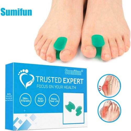 1Set Sumifun Silicone Toes Separator Bone Ectropion Adjuster Toes Outer Appliance Big Hallux Valgus Corrector Foot Care Tools
