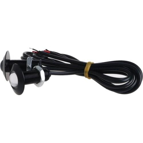 1 Pair Ultra Thin 23mm 12V Car LED DRL Daytime Running Light Eagle Eye Lamp E7CA