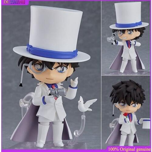 100% Original: Anime Detective Conan Kaitou Kiddo Q version figma PVC Action Figure Anime Figure Model Toys Figure Doll Gift