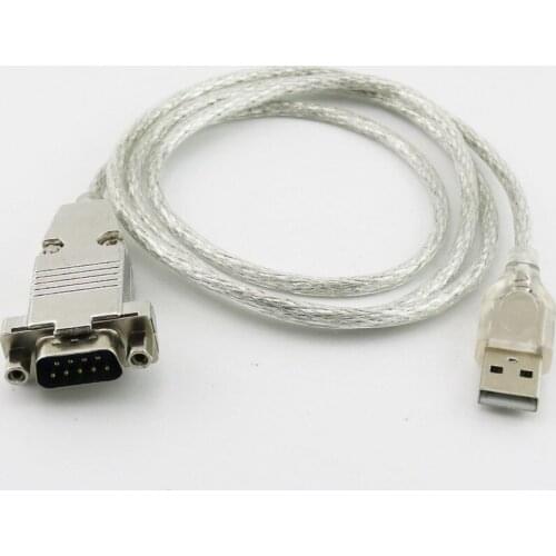 1x USB 2.0 A Male to RS232 Serial 9 Pin DB9 Male COM Port Metal shell Connector Cable Adapter Convertor 3ft/1m