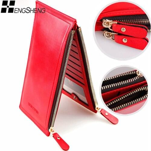 2020 NEW Women Wallets Double Zippers Colourful Ultrathin Coin Wallet Fashion Women Wallet Handbag Women Purse Card Holders Bag