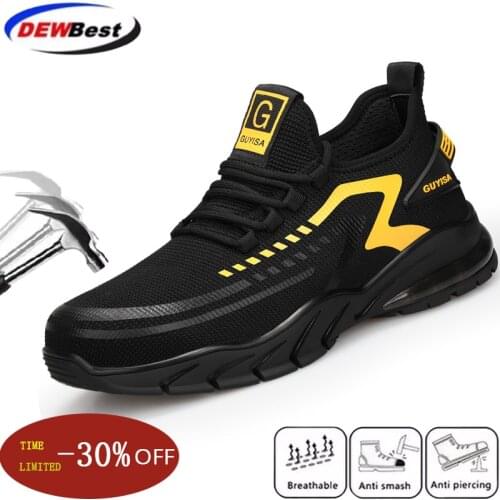 2021 Safety boots steel toe work shoes puncture-resistant outdoor industrial shoes construction safety shoes mens work shoes