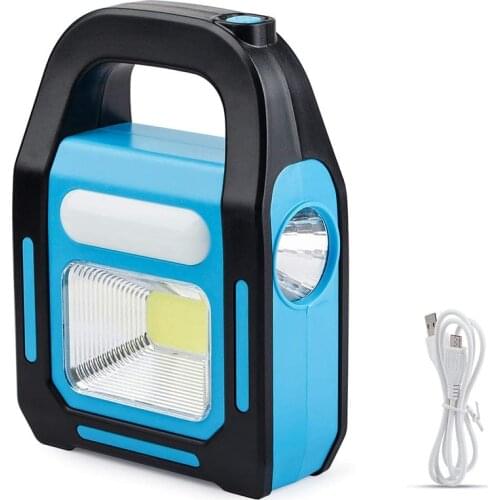 3 in 1 Solar USB Rechargeable COB LED Camping Lantern, Charging for Device, Waterproof Emergency Flashlight LED Light