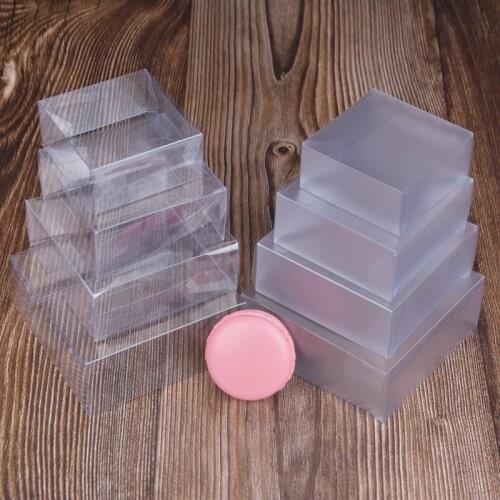 300Pcs/Lot Wedding PVC Box Clear Frosted Gift Craft Display Box Small Jewelry Packing Holder Transparent Clear Plastic Box