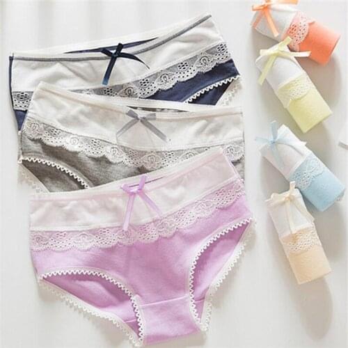4PCS/Lot Children Cotton Underwear Young Girls Briefs Solid Low Waist Short Briefs Comfortable Ladies Panties TWY-B809-4p