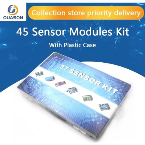 45 of the sensor modules for arduino starter kit, better than the 37in1 37-in-1 sensor learning kit with plastic case