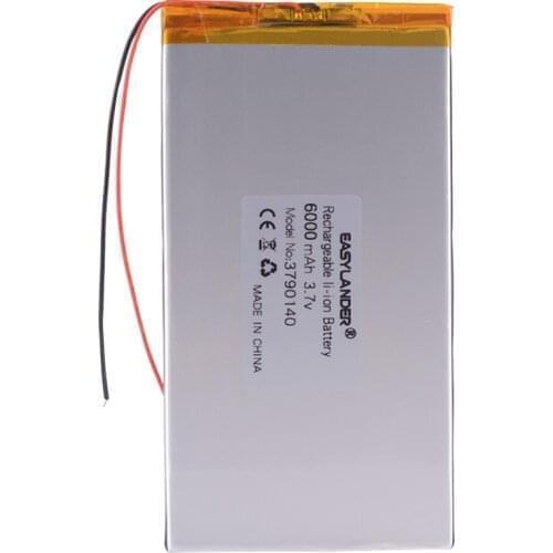 Large capacity 3.7 V tablet battery 6000 mah each brand tablet universal rechargeable lithium batteries 3790140