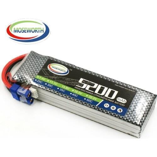 4S 14.8V 5200mAh 60C 2021 NEW Lipo Battery For RC Helicopter Quadcopter Airplane Car Drone Remote Control Toys Lithium Polymer