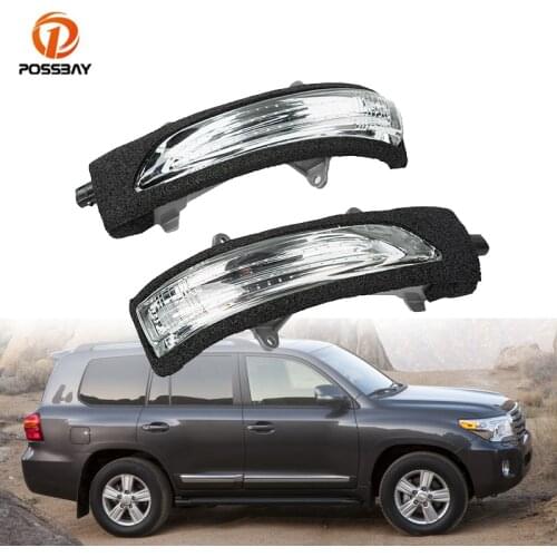 Car LED Rearview Mirror Light Turn Signal Lights Side Wing Mirror Yellow Indicator Lamps 12V for LAND CRUISER URJ200 2012-2018
