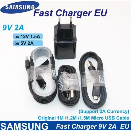 For Samsung Fast Charger EU 9V2A Wall Adapter Charge Micro USB Cable For Samsung Galaxy S6 S7 Edge J3 J5 J7 Note4 5 A3 A5A7 2016
