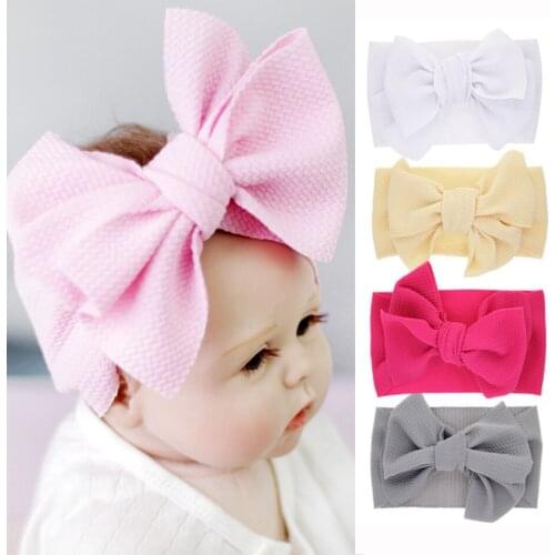 0-3 Years Baby Headband Spring Autumn Warm Newborn Bowknot Elastic Headwear Baby Boy Baby Girl Flower Hair Accessories