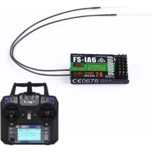For Flysky Fs-Ia6 DC 4-6.5V 6-Channel 2.4GHz LCD Control Remote Receiver Replacement RC Car Boat Airplane Helicopter