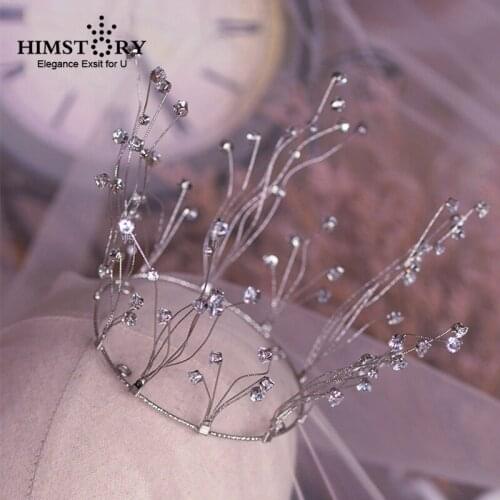 Elegance Cubic Zircon Crown Bridal Tiaras Crown Silver Shiny Women Royal Bridal Wedding Hair Accessories Diadem Jewelry Hairwear