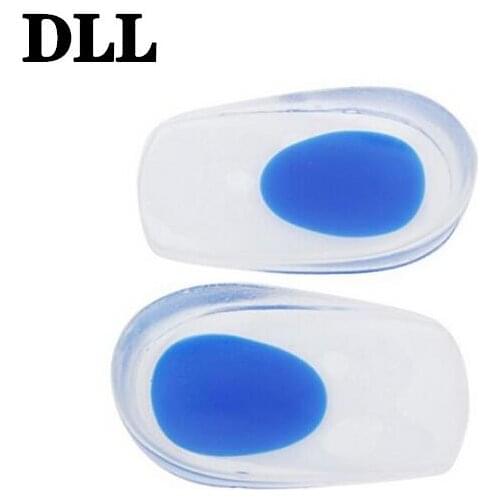 Gel Pain Heel Spur Cup Insoles Support Shoe Cushion Inserts For Man Shoe Pad Quality Unisex Soft Rubber 1Pair