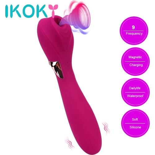 IKOKY Clitoris Stimulator Sex Toys for Adult Women Masturbator Clit Sucker Nipple Massage Blowjob Oral Vagina Sucking Vibrator