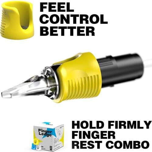 60Pcs/Box Silica Gel Tattoo Cartridge Finger Ledge Hold Firmly Finger Rest Combo​ Cartridge Tattoo Needles Supplies