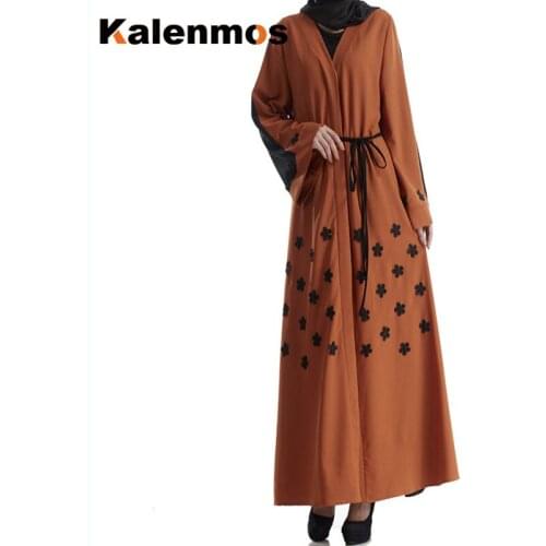 Kimono Caftan Arab Muslim Abaya Dress Women Embroidery Floral Long Robe Jubah Elbise Turkey Islamic Ropa Hijiab Dresses New