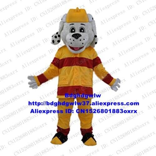 Fireman Fire Dog Firefighter Dog Mascot Costume Adult Cartoon Character Outfit Organize An Activity Image Advertising zx2530