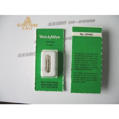 WelchAlllyn 03400-U 2.5V halogen lamp,otoscope transilluminator,21110 73550 27200 Welch Allyn 03400 bulb