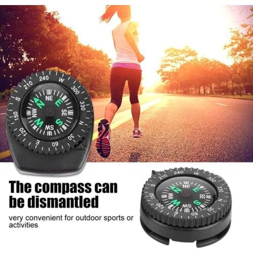 Mini Watch Band Button Compass Bracelet Camping Hiking Mini Outdoor Survival Compass Pocket Accessories