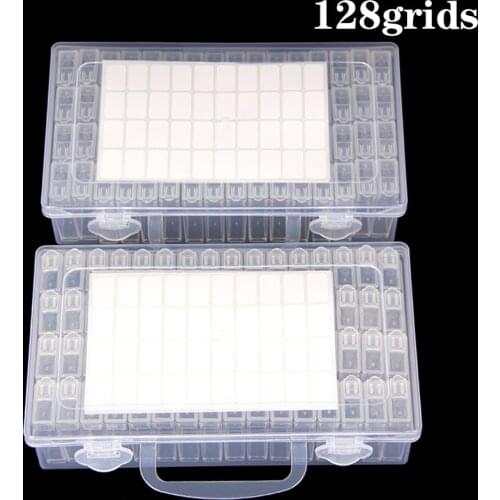 128Grids 5D Diamond Painting Kit Embroidery Moasic Storge Box Diamonds Jewlery Sewing Nail Container Accessories Organizer