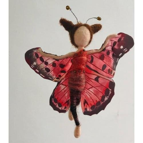 Fairy Needle Felting Kit for Beginners Wool Felt Kit Needlework Felt Creativity Kit Felting Gift 15 cm Height Video Instruction