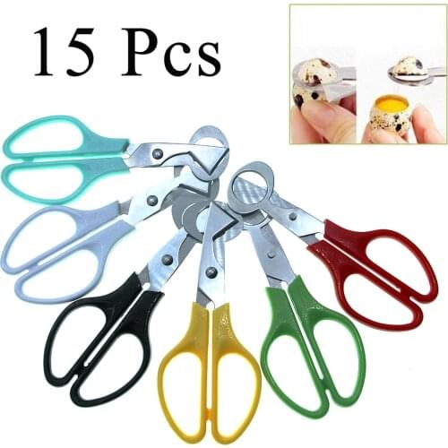 15PCS Quail Pigeon Bird Egg Scissor Stainless Steel Cutter Shell Cigar Opener Cracker Kitchen Clipper Housewife Knife BladeTool