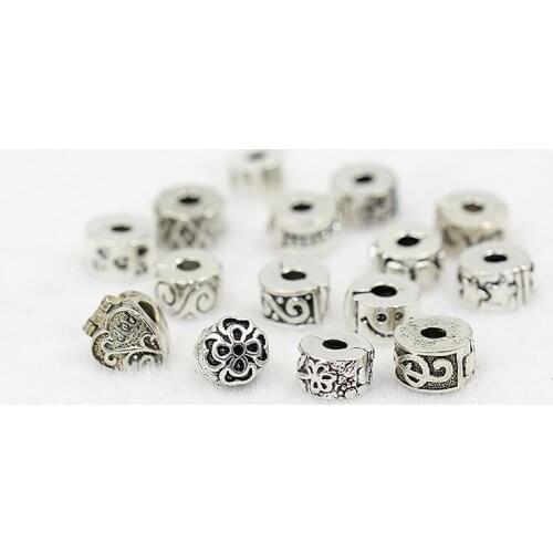 DIY jewelry accessories wholesale silver alloy positioning buckle buckle for European style charm bracelet jadoku