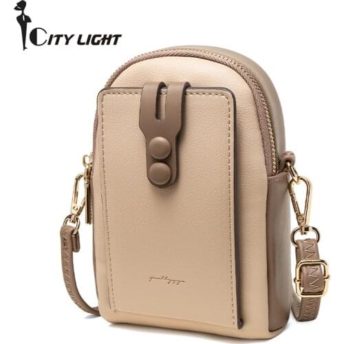 New Shoulder Bag Women Phone Pocket Wallet Fashion Handbag PU Leather Ladies Crossbody Bags Tote Bag Purse for Girl
