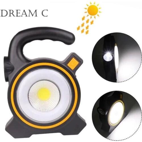 30W Solar Charge Led Portable Working Light Outdoor Garden Spot Rechargeable Lamp Camping Bulb Flashlight Car Warning Light