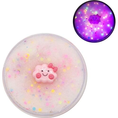 Glow In Dark Star Fluffy Foam Slime Clay Ball Supplies Charms Slime Cloud Craft