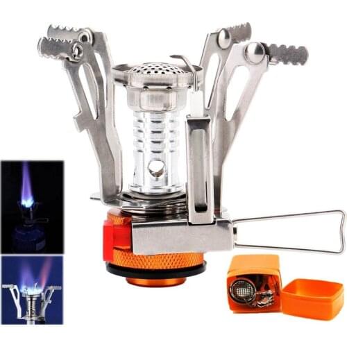 Outdoor Mini Camping Stoves Folding Gas Stove Portable Furnace Cooking Picnic Split Stoves Cooker Burners Hiking Riding Mountain