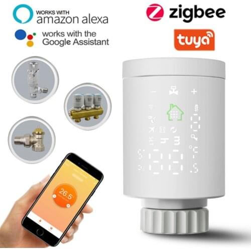 Smart Radiator Zigbee - Tuya 3.0 Temperature Controller Heating Control Valve And Thermostat Actuator Works with Alexa Google