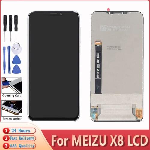 6.2" Original Screen For Meizu X8 X 8 LCD Display M852H M852Q LCD Touch Screen Digitizer With Frame Replacement Free Tools