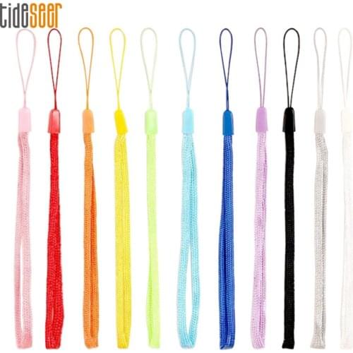 100pcs Nylon Wrist Hand Cell Mobile Phone Straps Lanyard for Camera USB Flash Drives Key ID Badge Keychain Name Tag Holder
