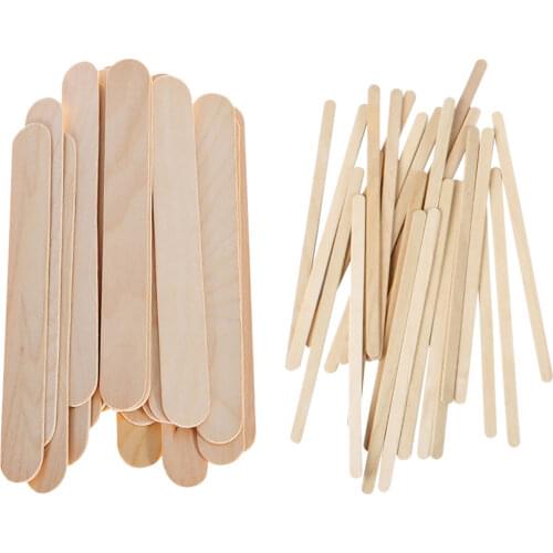 20Pcs 15CM Wooden Waxing Stick Wax Bean Wiping Wax Tool Disposable Hair Removal Sticks Beauty Bar Body Beauty Tools