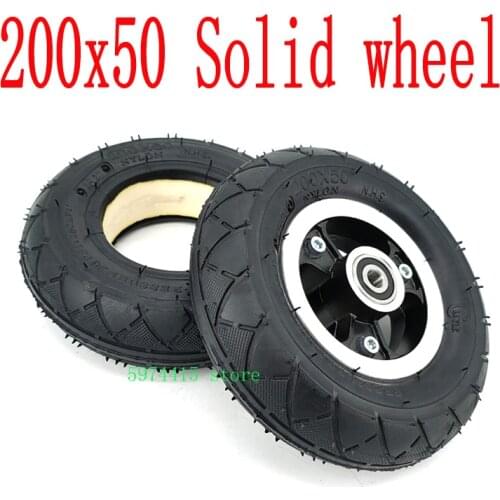 200x50 Electric Scooter Solid Wheel No Air 8 Inch Scooter Wheel With Solid Tire Alloy Hub 8" Trolley Caster No Need Inflate