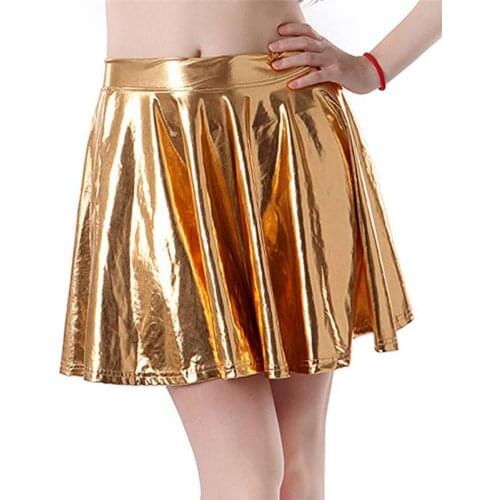 2019 New Summer Casual Faxu PU Leather Skirt Women Elegant Mini A-Line Skirt Lady Skinny High Waist Club Sexy Skirt Female R328