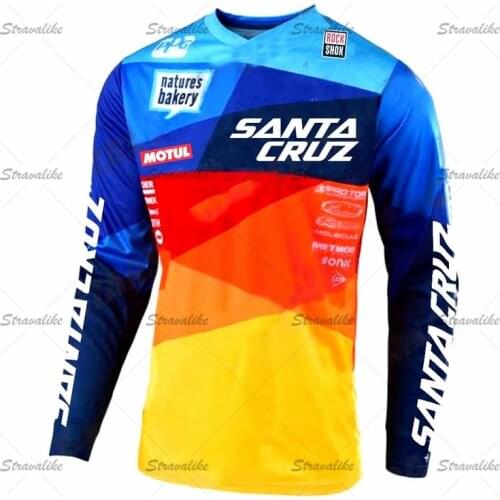 2021 Santa Cruz Enduro Downhill Mountain Bike Jerseys MX Motocross BMX Racing Jersey DH Long Sleeve Cycling Clothes MTB T-shirt