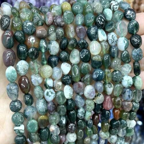 5-12mm Natural India Agates Loose Spacer Stone Beads For Jewelry Making DIY Necklace Bracelet Accessories Material 15"