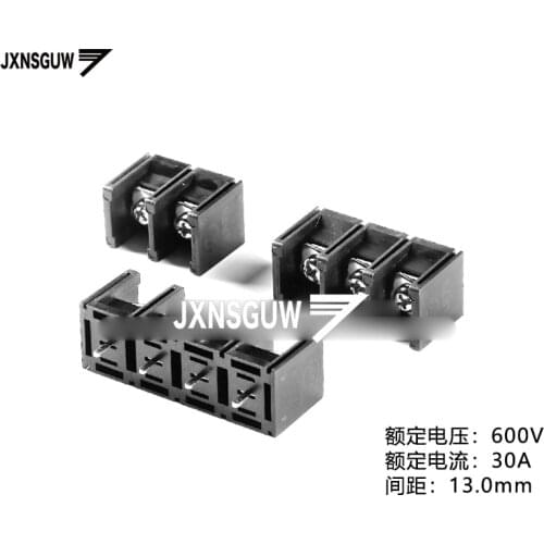 5PCS KF78C-13.0-2P/3P/4P straight insert protection cover 13mm spacing fence type terminal block in foot