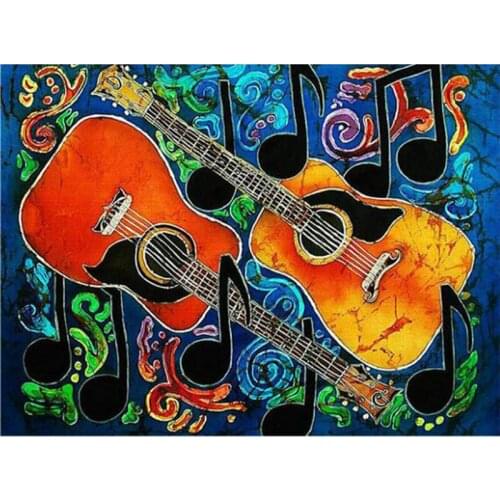 5d Diamond Painting Arrivals Rhinestones Diamond Embroidery Cartoon Cross Stitch Kits Guitar Diamo nd Art Picture Beading ll355