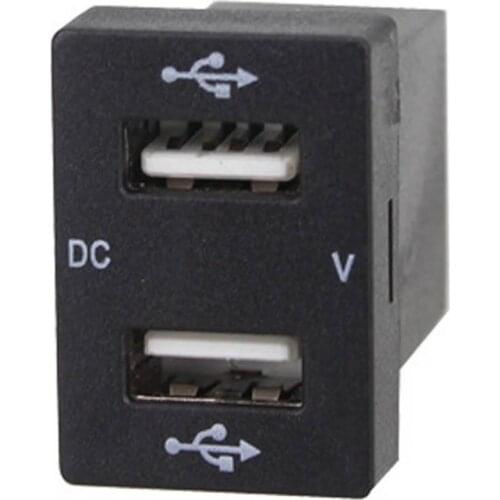 Dual USB Ports Voltage Display Fast Car Charger for Toyota New Corolla Ralink